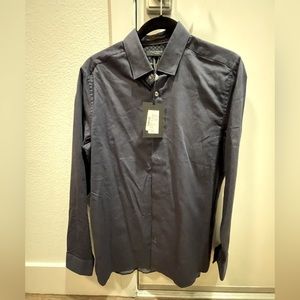 Ted Baker Navy Blue Dotted Dress Shirt 👔